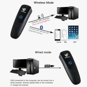 Przenośny czytnik bezprzewodowych kodów kreskowych Bluetooth WS22